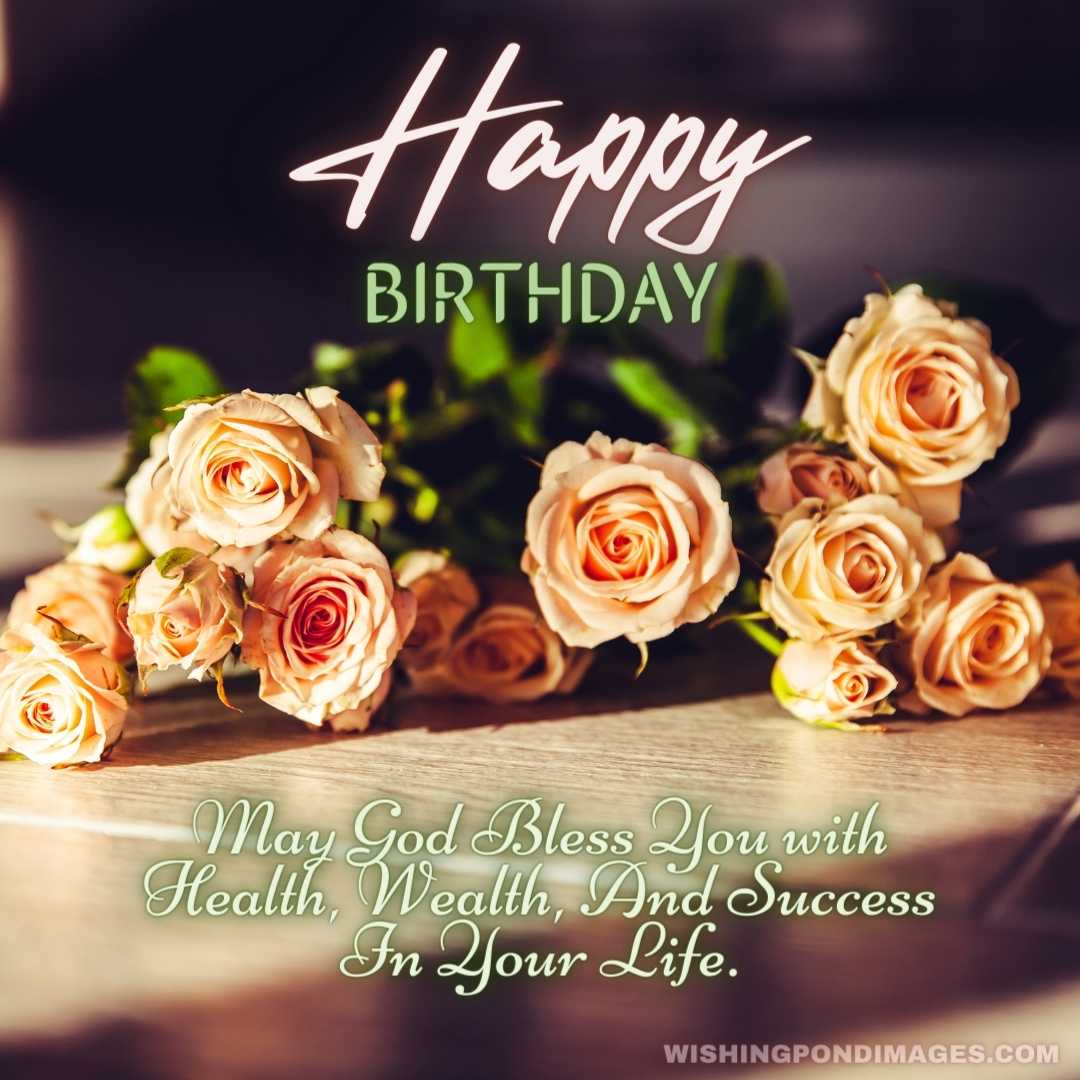 Fresh flowers on wooden background - Happy Birthday Flower Images